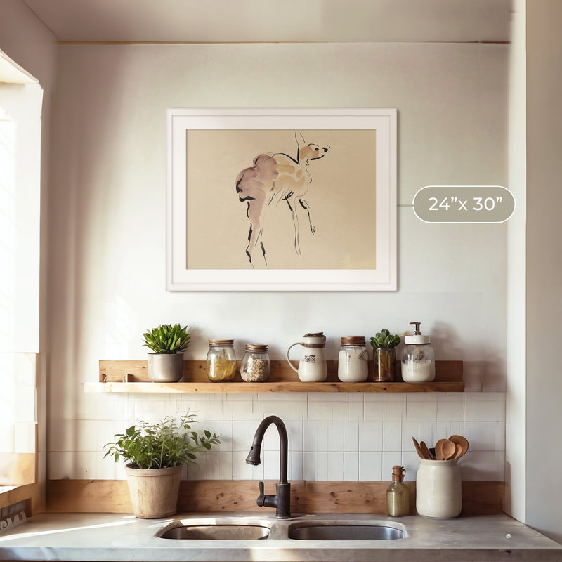 Young Deer - Sage and Rose Prints