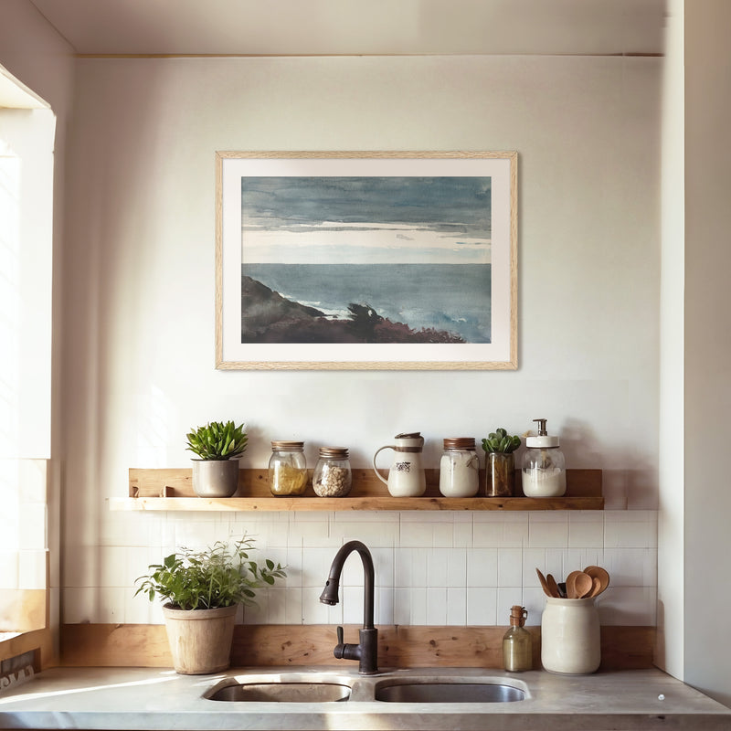 Slate Blue Seascape Print No2 - Sage and Rose Prints