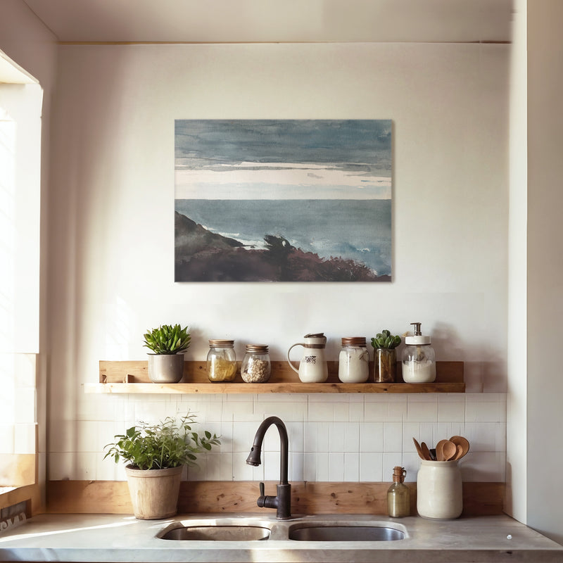 Slate Blue Seascape Print No2 - Sage and Rose Prints