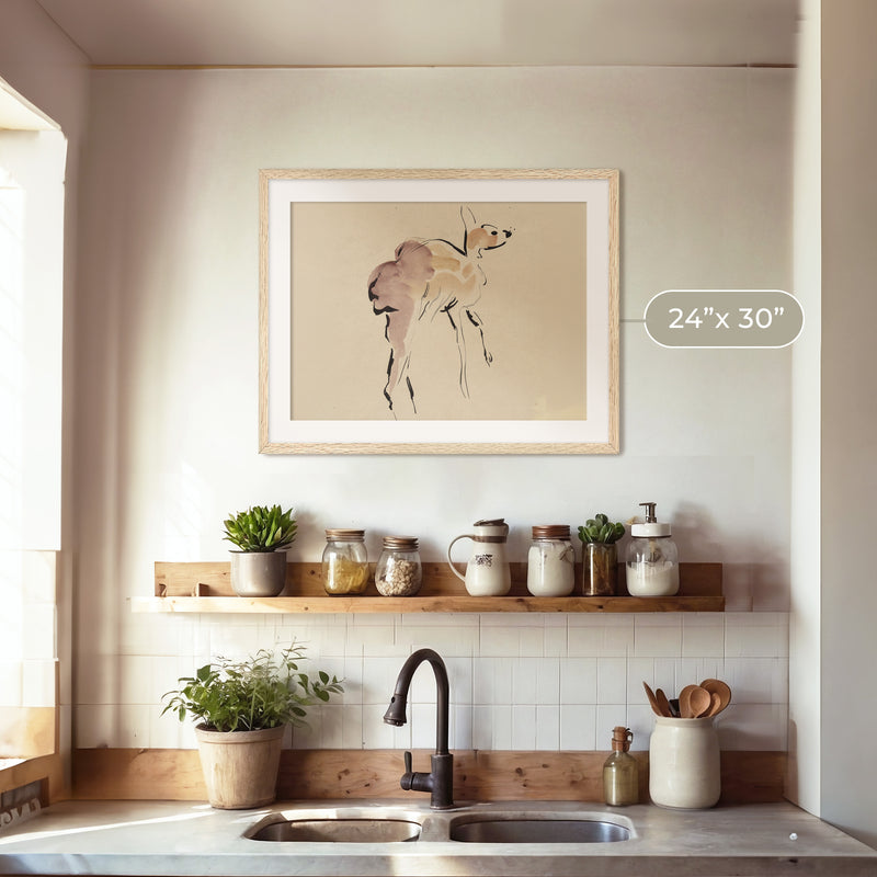 Young Deer - Sage and Rose Prints