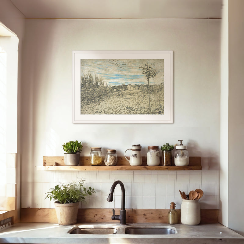 Wheat Field Painted by Van Gough - Sage and Rose Prints