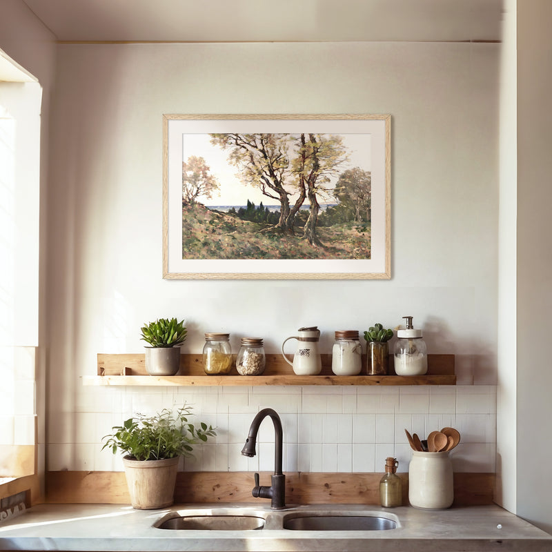 Gilded Nostalgia Trees Painting - Sage and Rose Prints