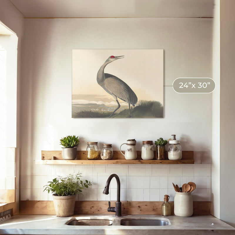 Hooping Crane Print 2 - Sage and Rose Prints