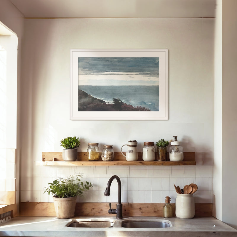 Slate Blue Seascape Print No2 - Sage and Rose Prints
