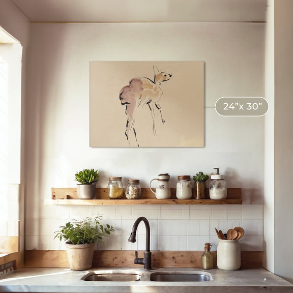 Young Deer - Sage and Rose Prints