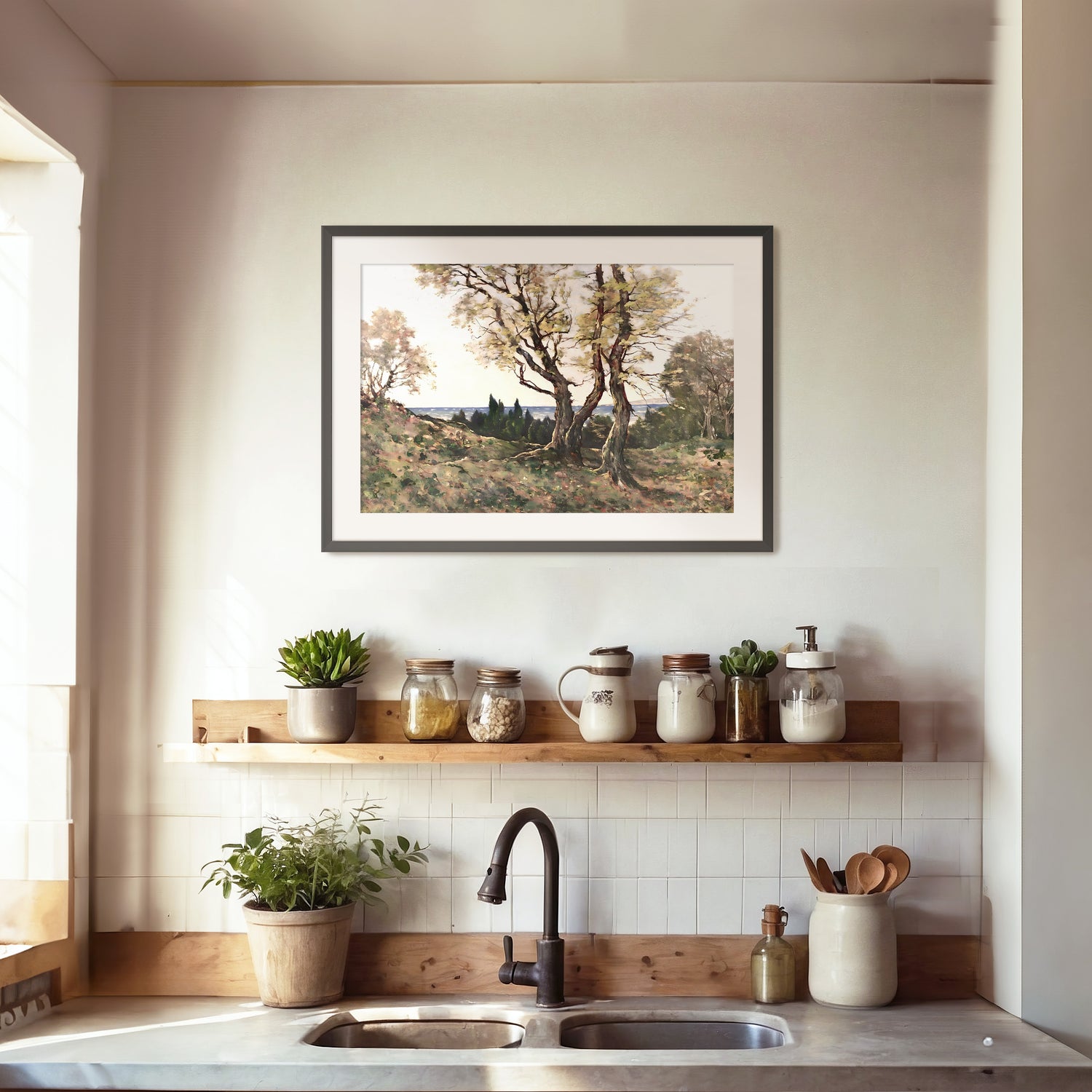 Gilded Nostalgia Trees Painting - Sage and Rose Prints