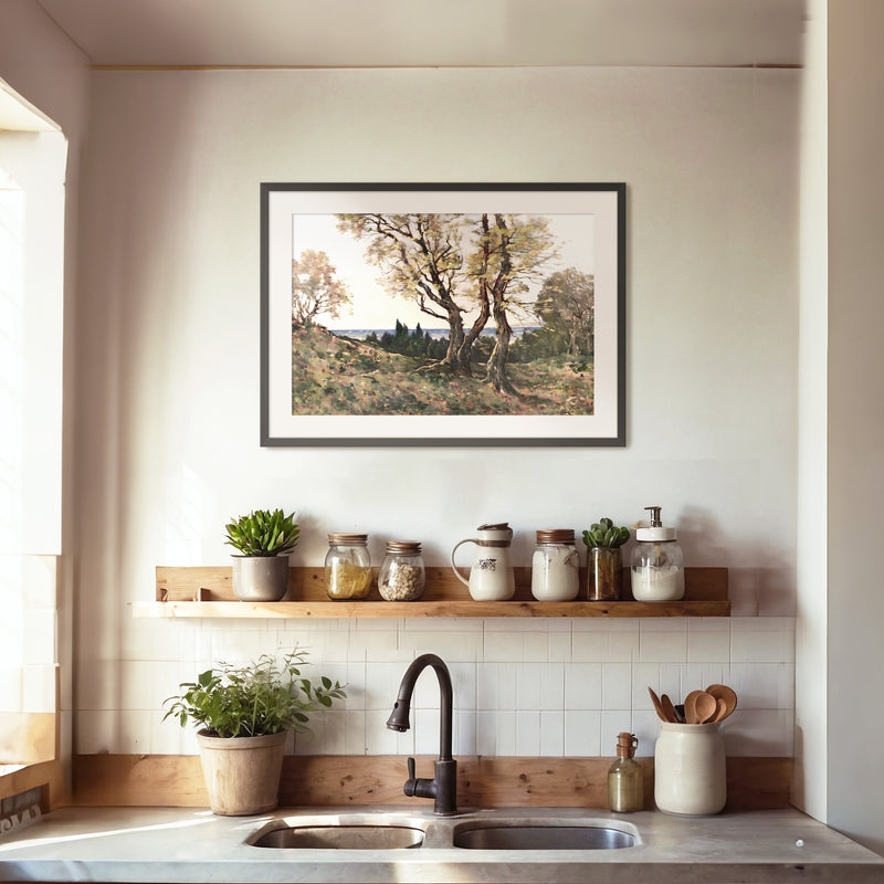 Gilded Nostalgia Trees Painting - Sage and Rose Prints