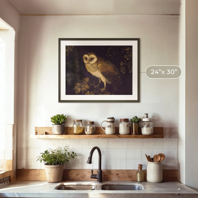Owl Print 2 - Sage and Rose Prints