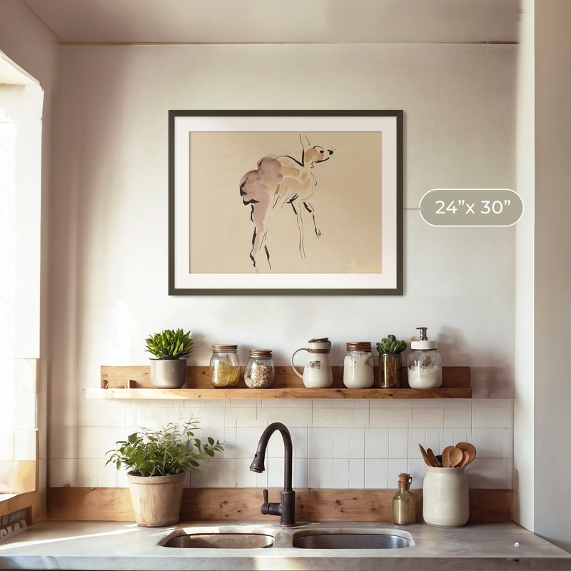 Young Deer - Sage and Rose Prints