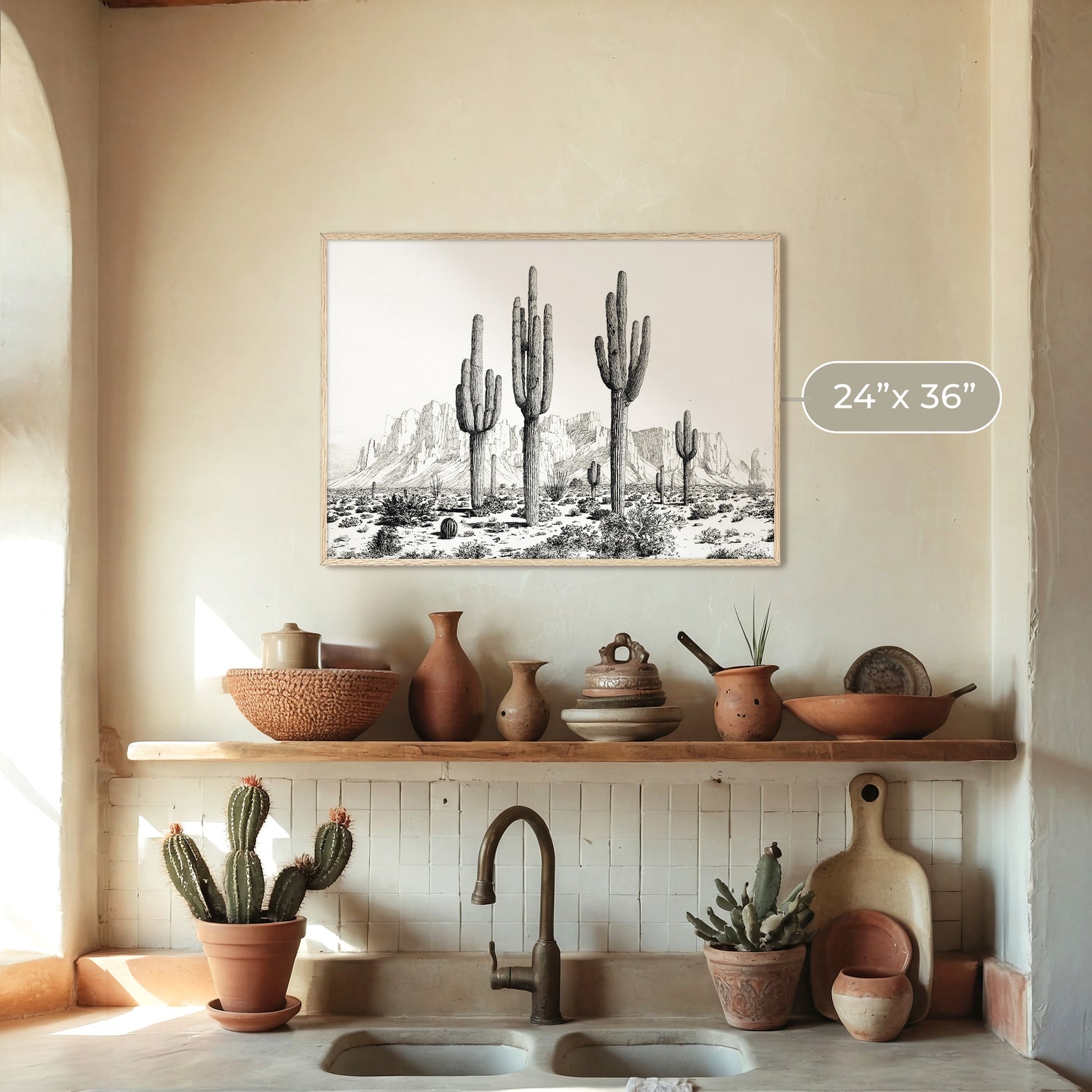 Desert Painting 20-1x - Sage and Rose Prints