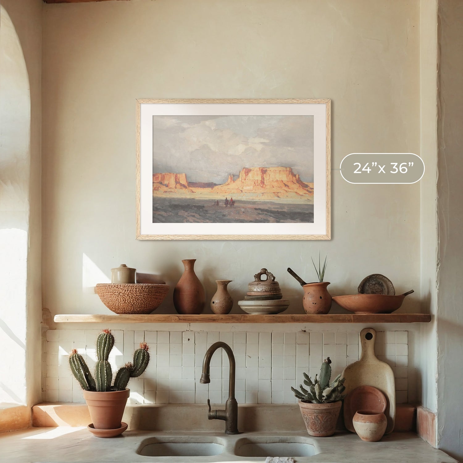 Desert Painting 10-1x - Sage and Rose Prints