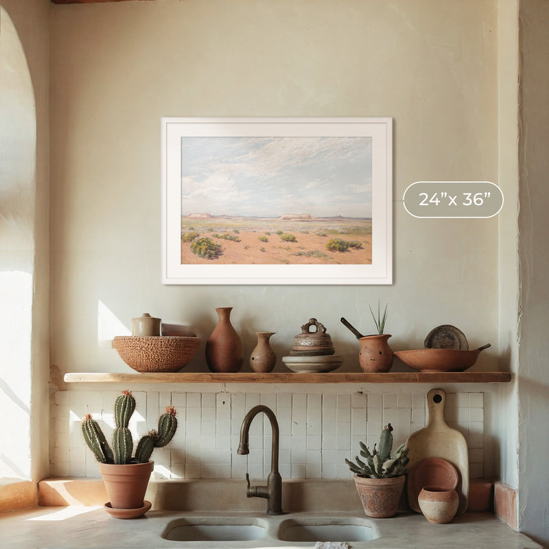 Southwest Desert Landscape Print - Sage and Rose Prints