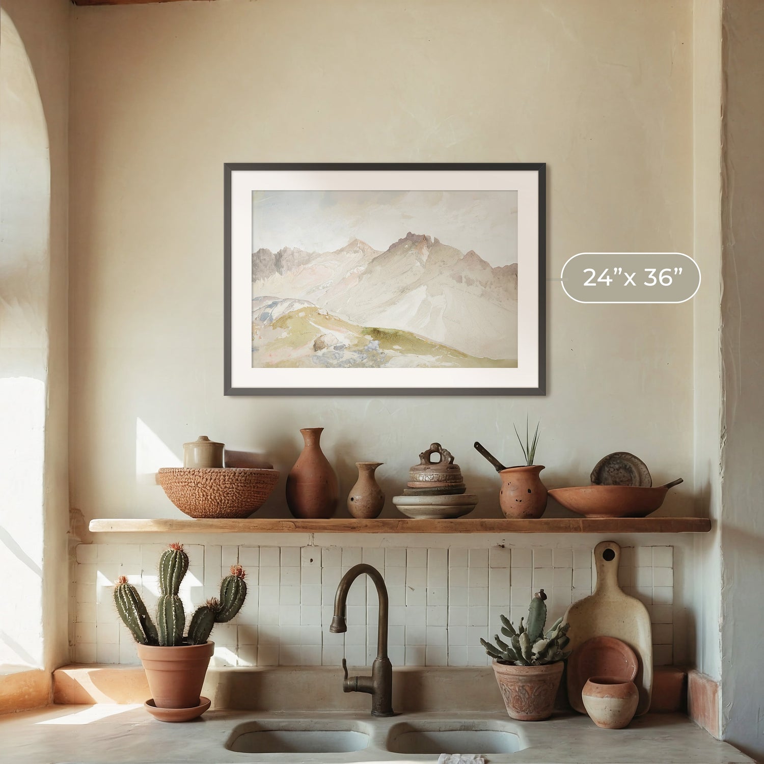 Desert Painting 17-1x - Sage and Rose Prints