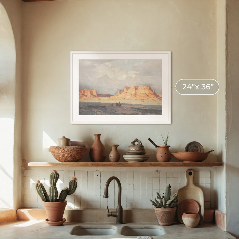 Southwest Desert Painting - Sage and Rose Prints