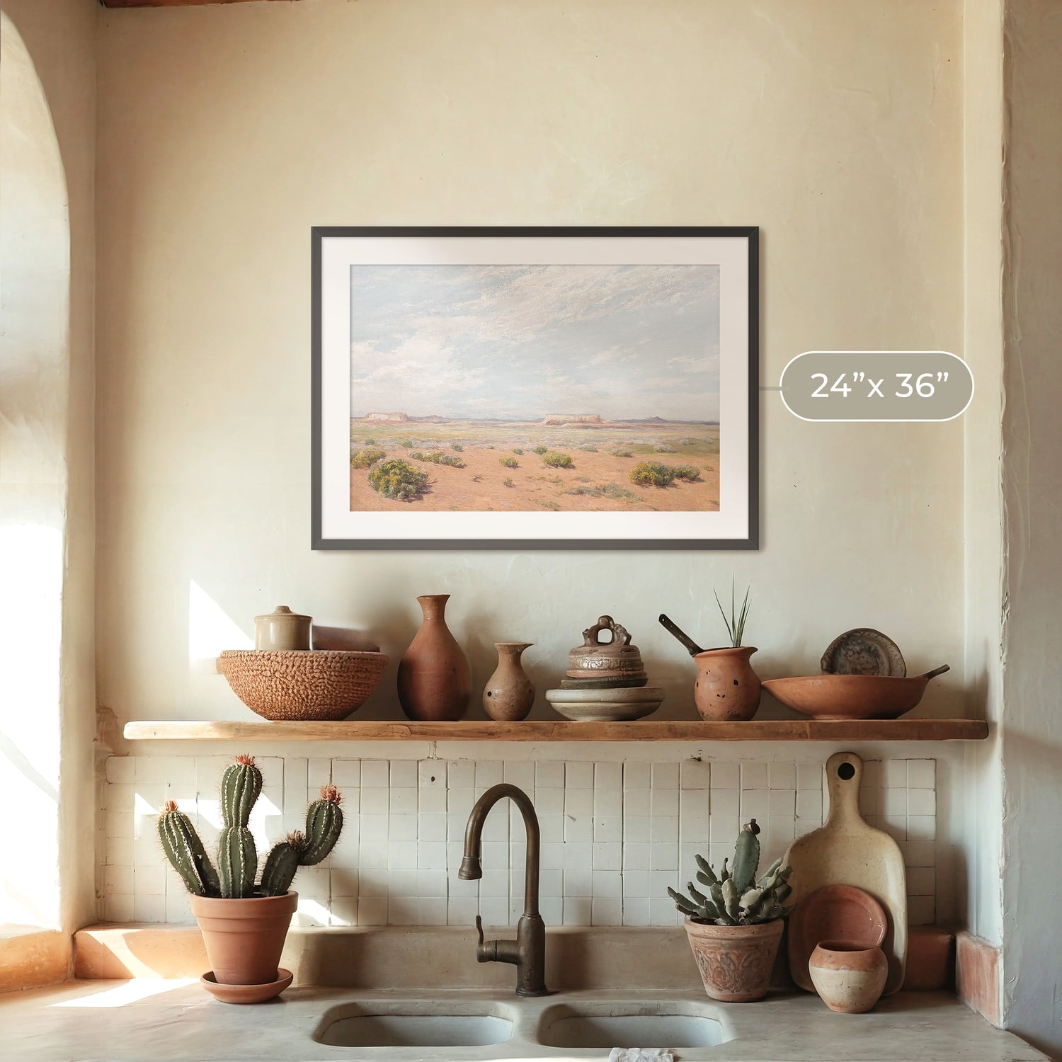 Desert Painting 11-1x - Sage and Rose Prints