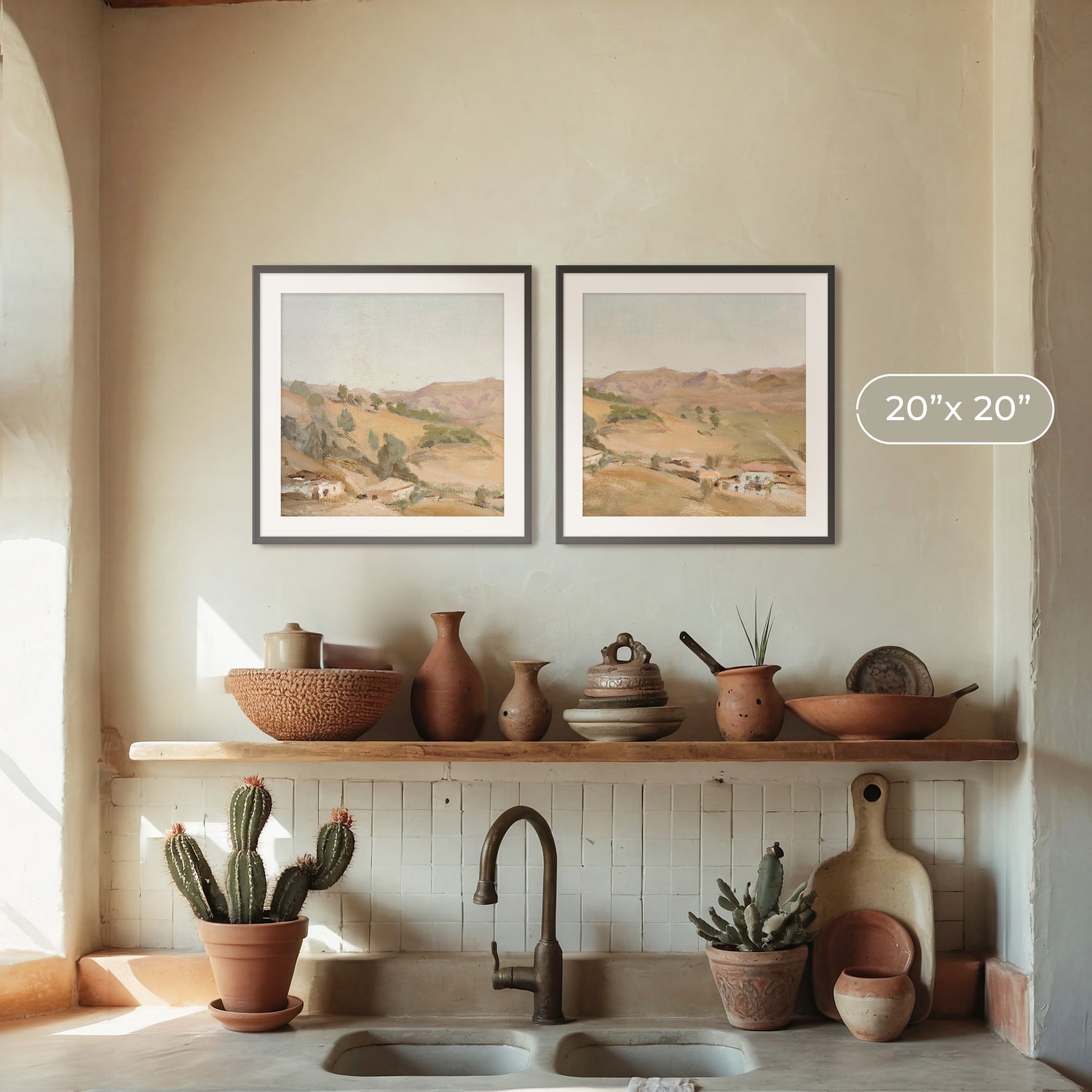 Desert Painting 14-2x - Sage and Rose Prints