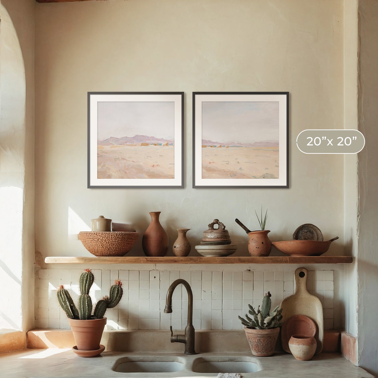 Desert Painting 13-2x - Sage and Rose Prints