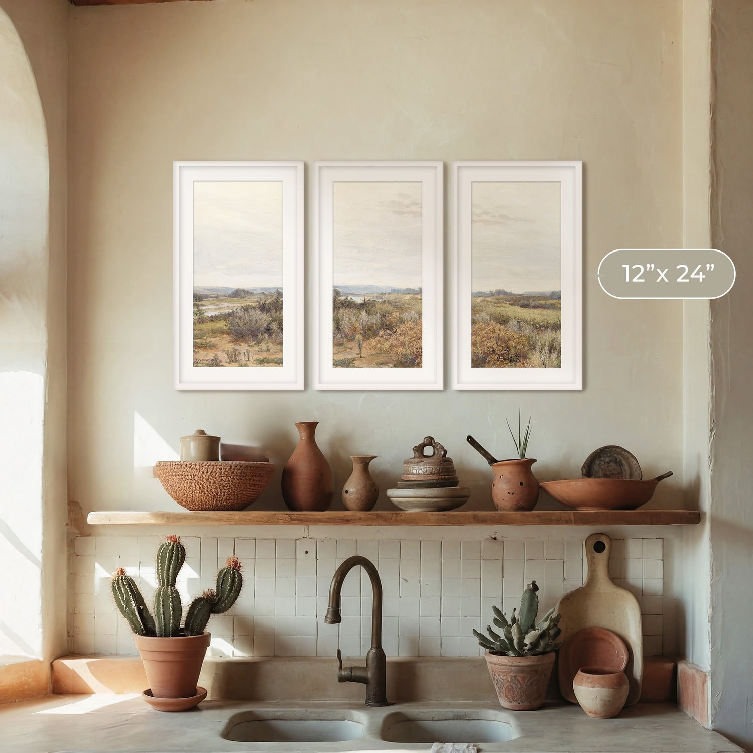 Desert Painting 12-3x - Sage and Rose Prints