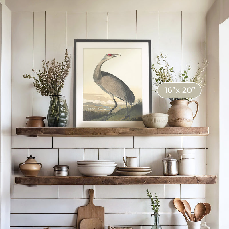 Hooping Crane Print - Sage and Rose Prints