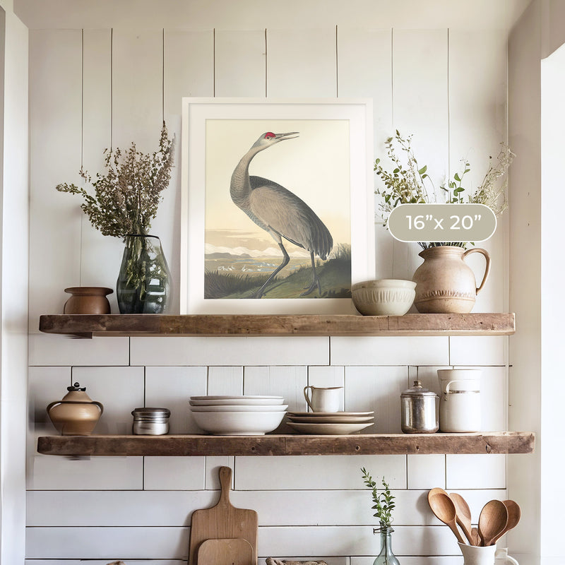 Hooping Crane Print - Sage and Rose Prints