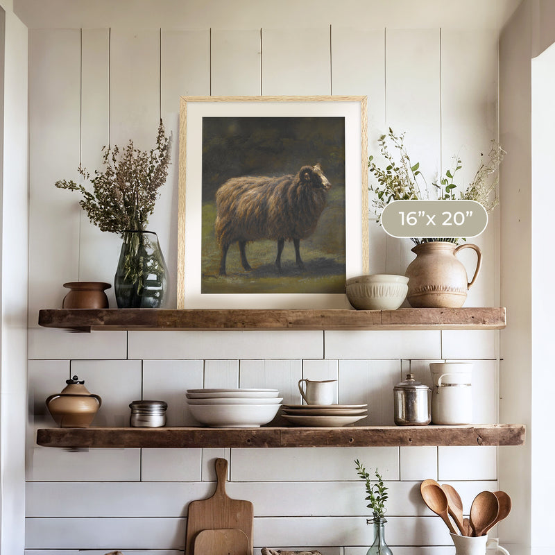 Romanticism Revival Sheep Art Print No1 - Sage and Rose Prints