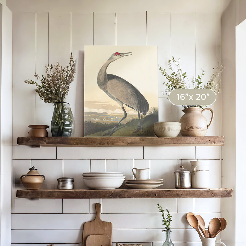 Hooping Crane Print - Sage and Rose Prints