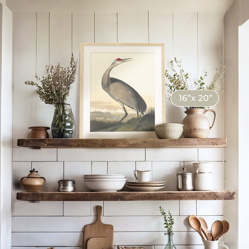 Hooping Crane Print - Sage and Rose Prints