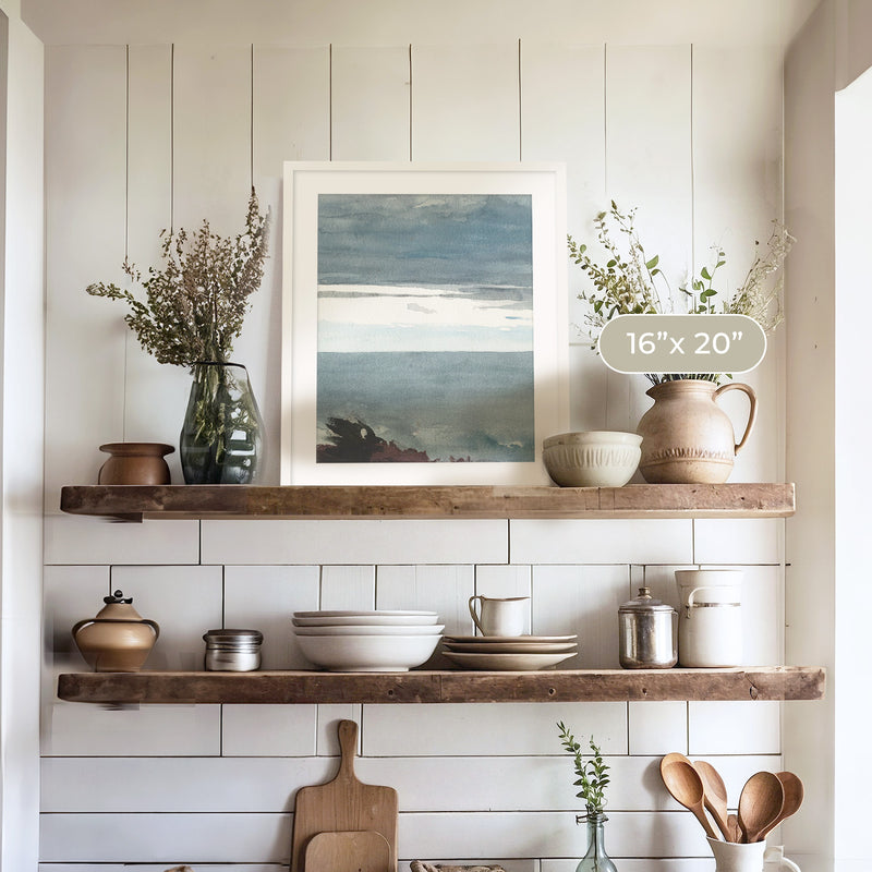 Slate Blue Seascape Print No1 - Sage and Rose Prints