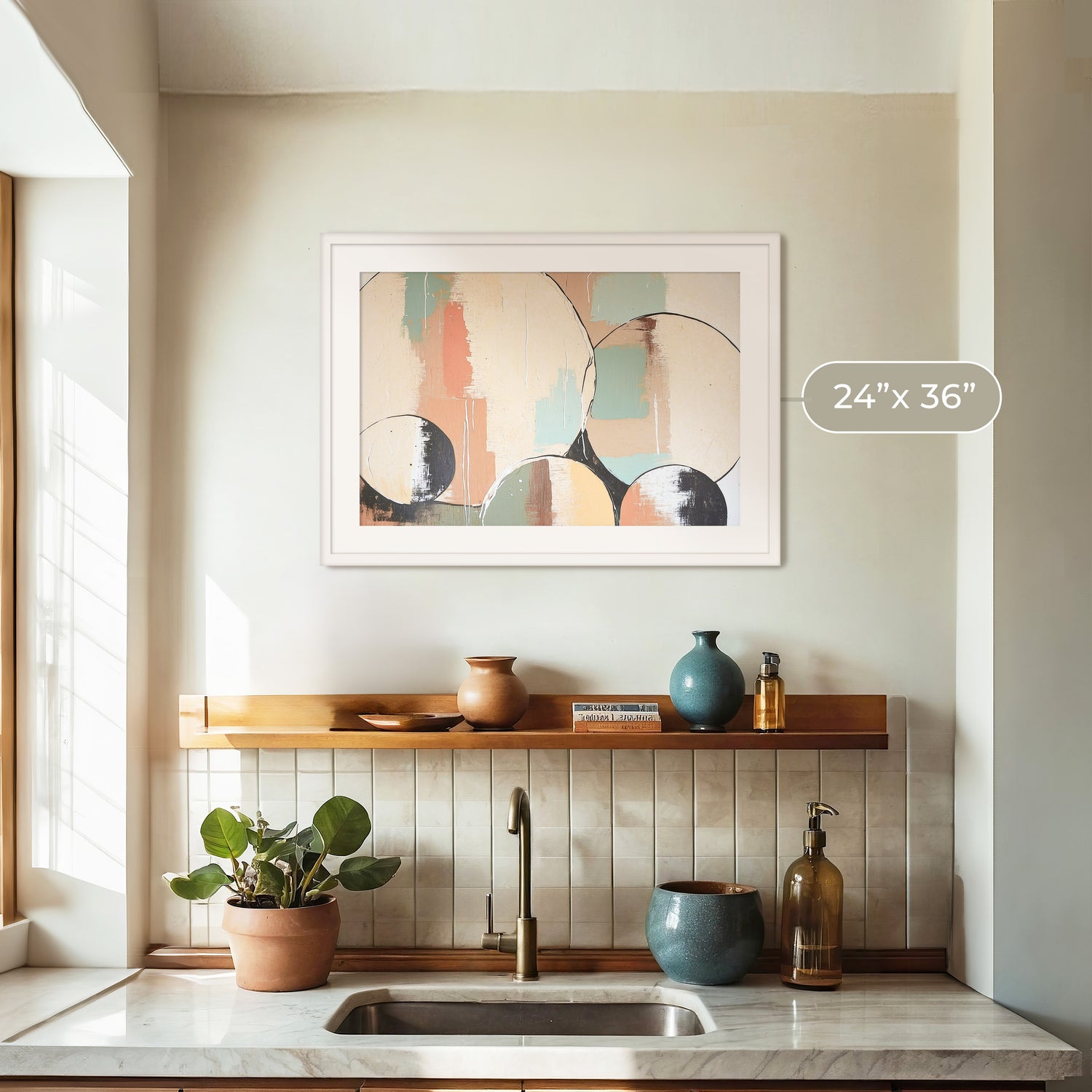 Mid Century Modern Art 03-1x - Sage and Rose Prints