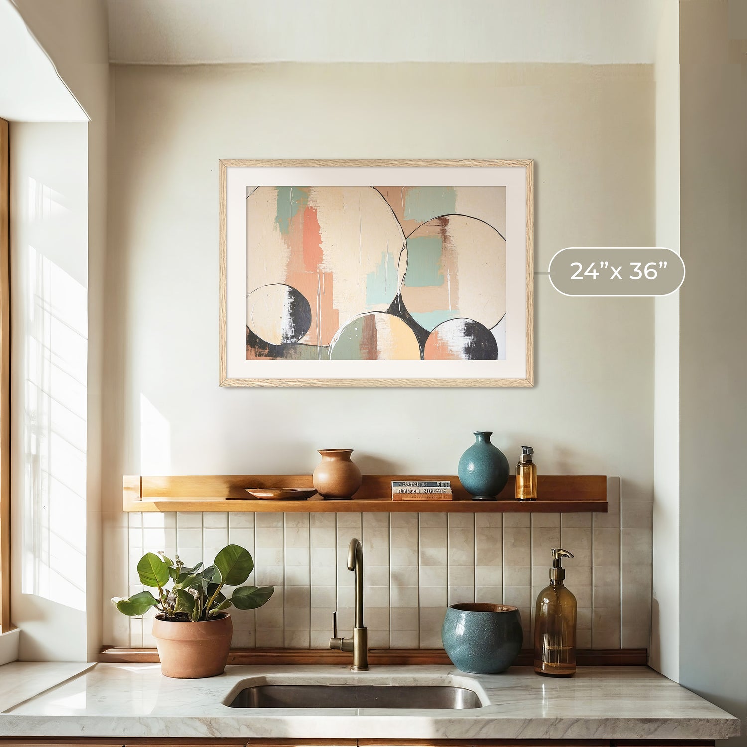 Mid Century Modern Art 03-1x - Sage and Rose Prints