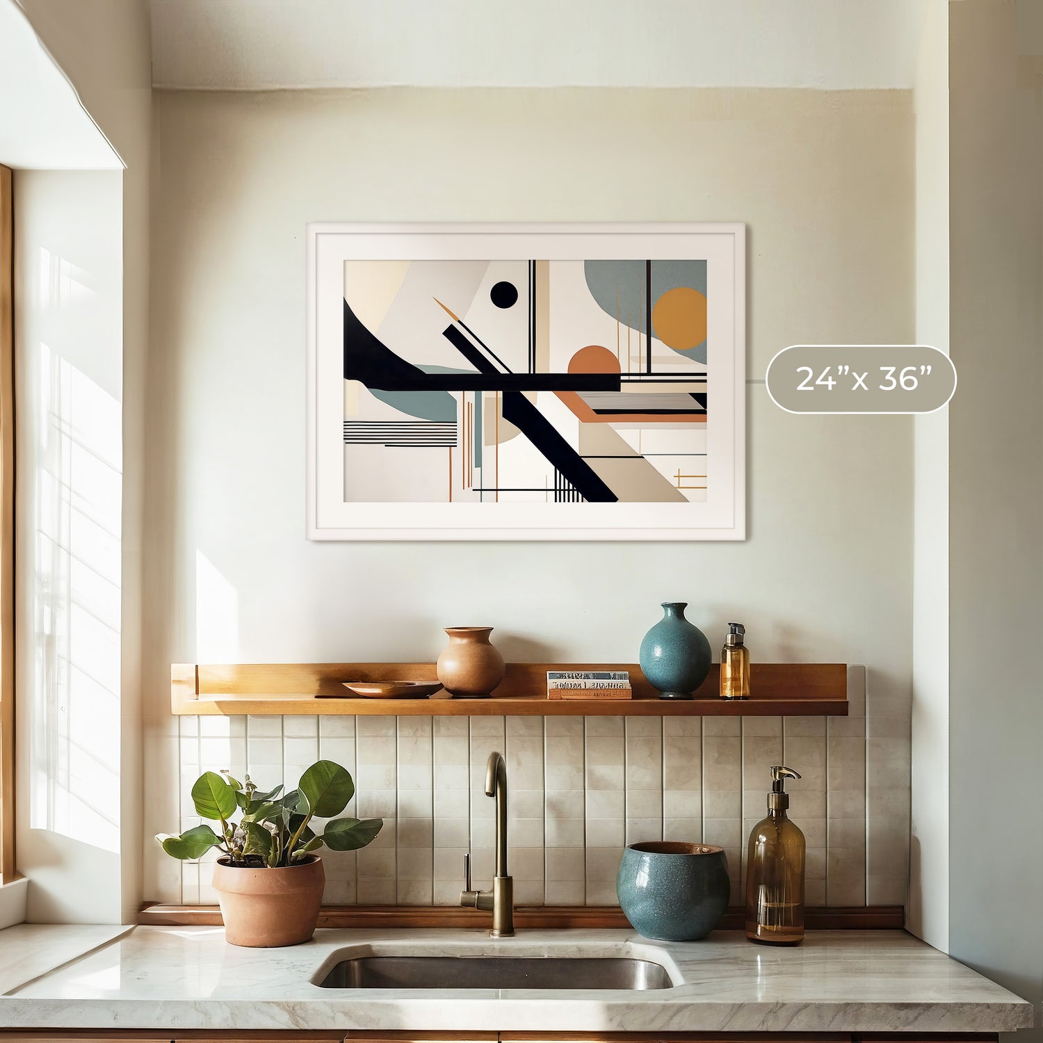 Mid Century Modern Art 07-1x - Sage and Rose Prints