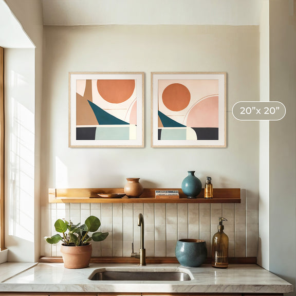 Mid Century Modern Art 11-2x - Sage and Rose Prints