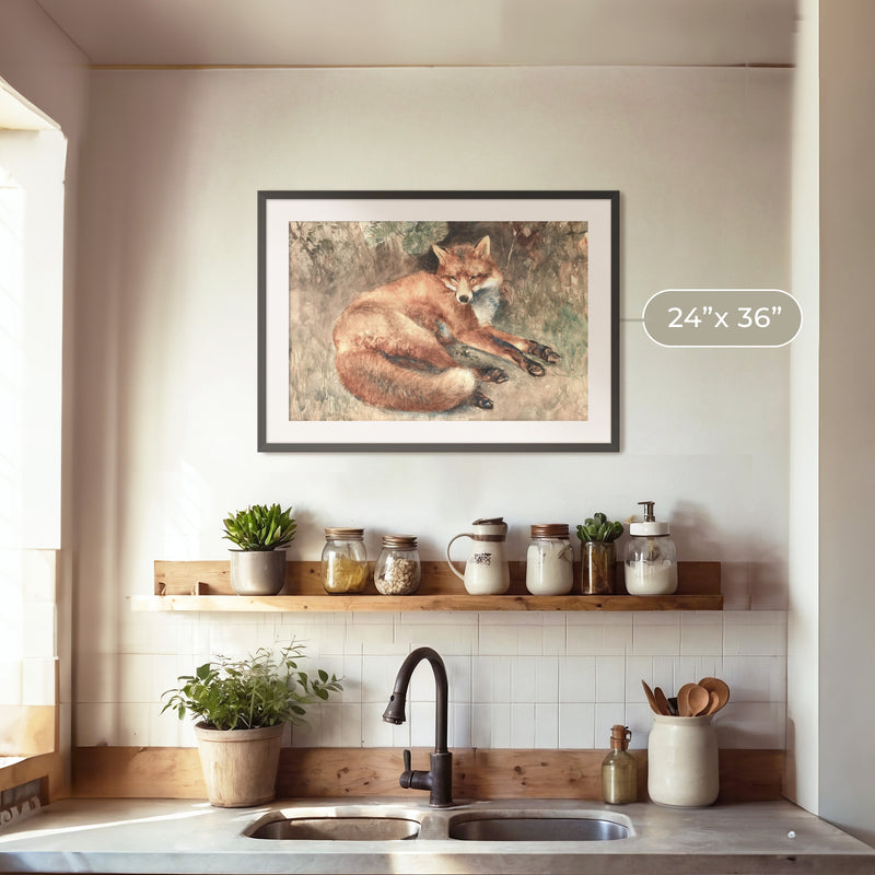 Old Masters Fox Painting - Sage and Rose Prints