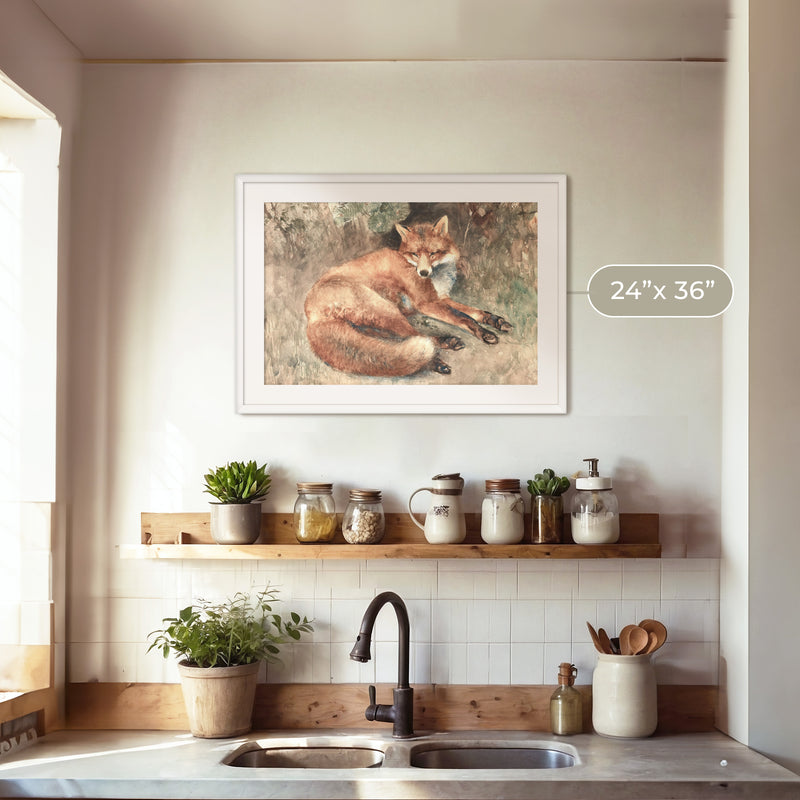 Old Masters Fox Painting - Sage and Rose Prints