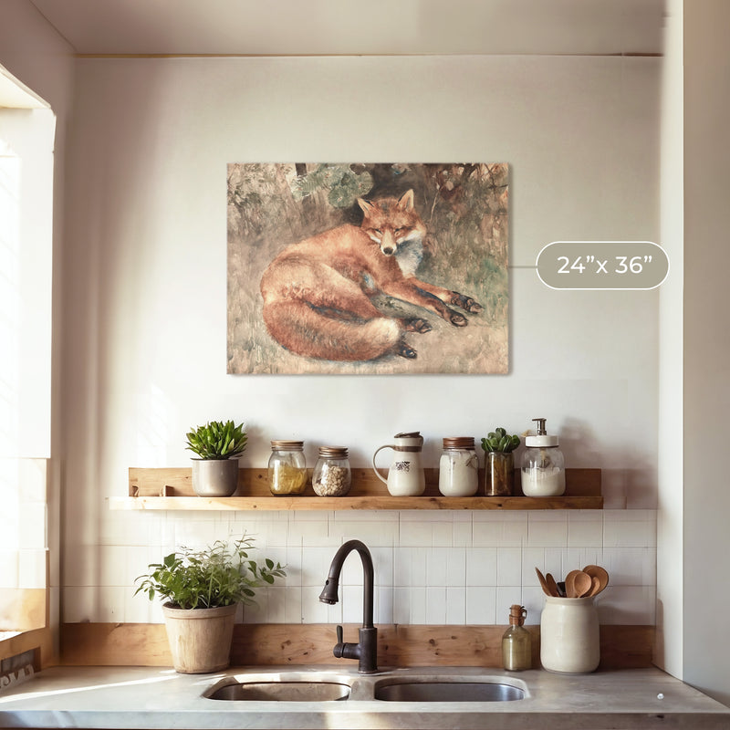 Old Masters Fox Painting - Sage and Rose Prints