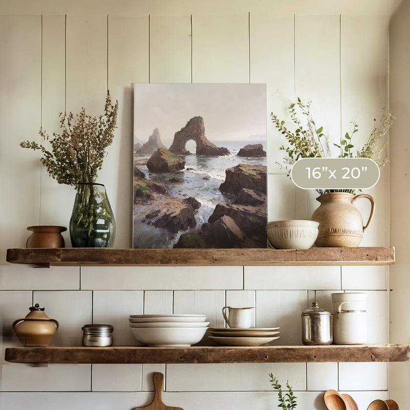 Coastal Rock Arches No1 - Sage and Rose Prints