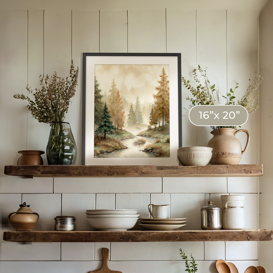 Mountain Cabin Wall Art 02-1v