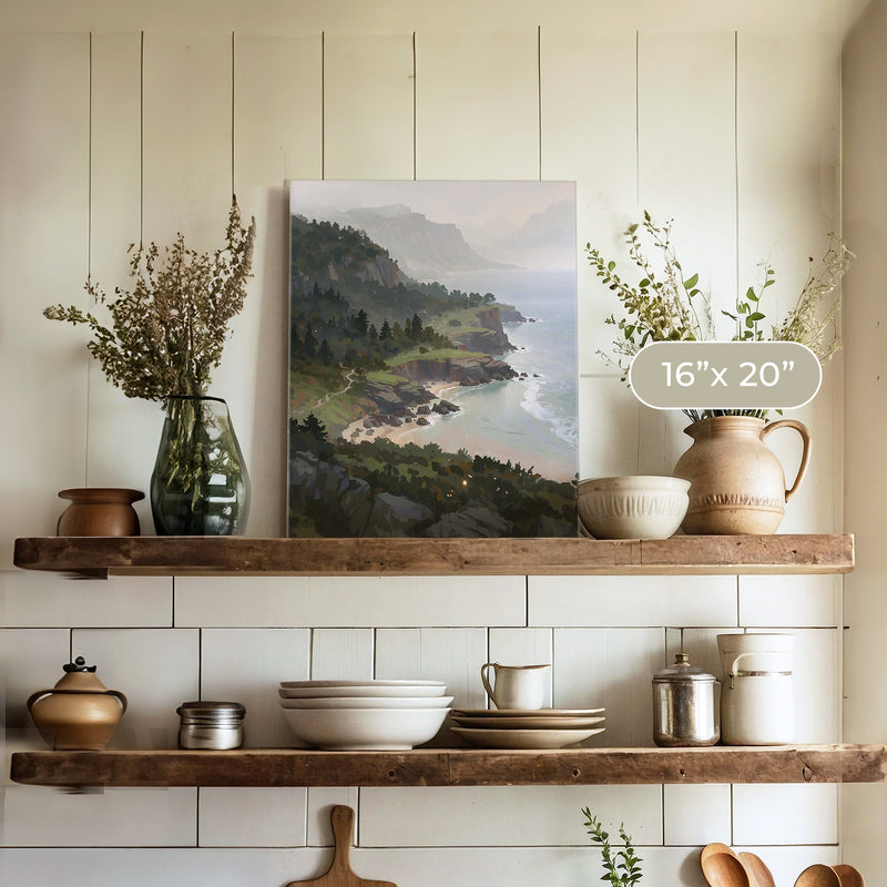 Pacific Coast Painting No1 - Sage and Rose Prints