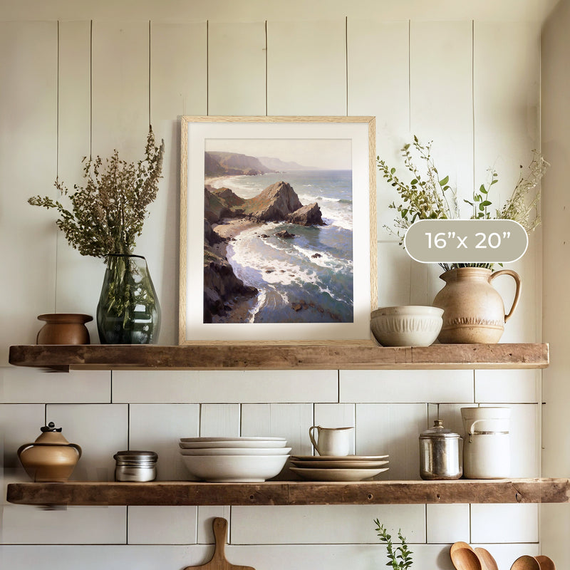 Oregon Coast Art at Canyon Beach No1 - Sage and Rose Prints