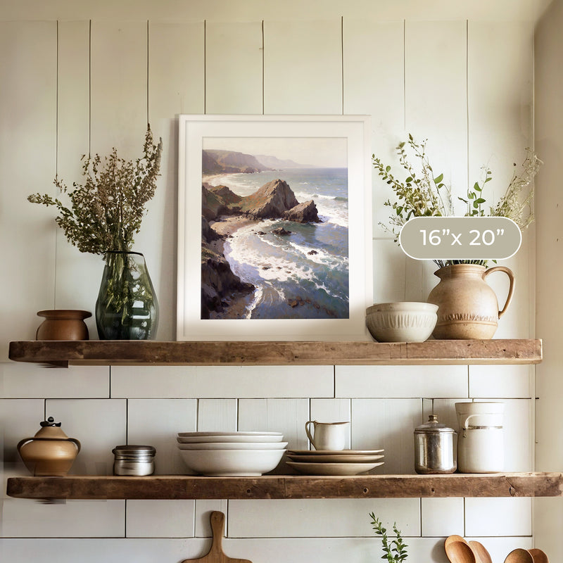 Oregon Coast Art at Canyon Beach No1 - Sage and Rose Prints