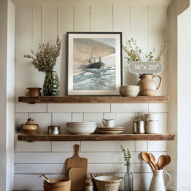 Vintage Sailboat Print - Sage and Rose Prints