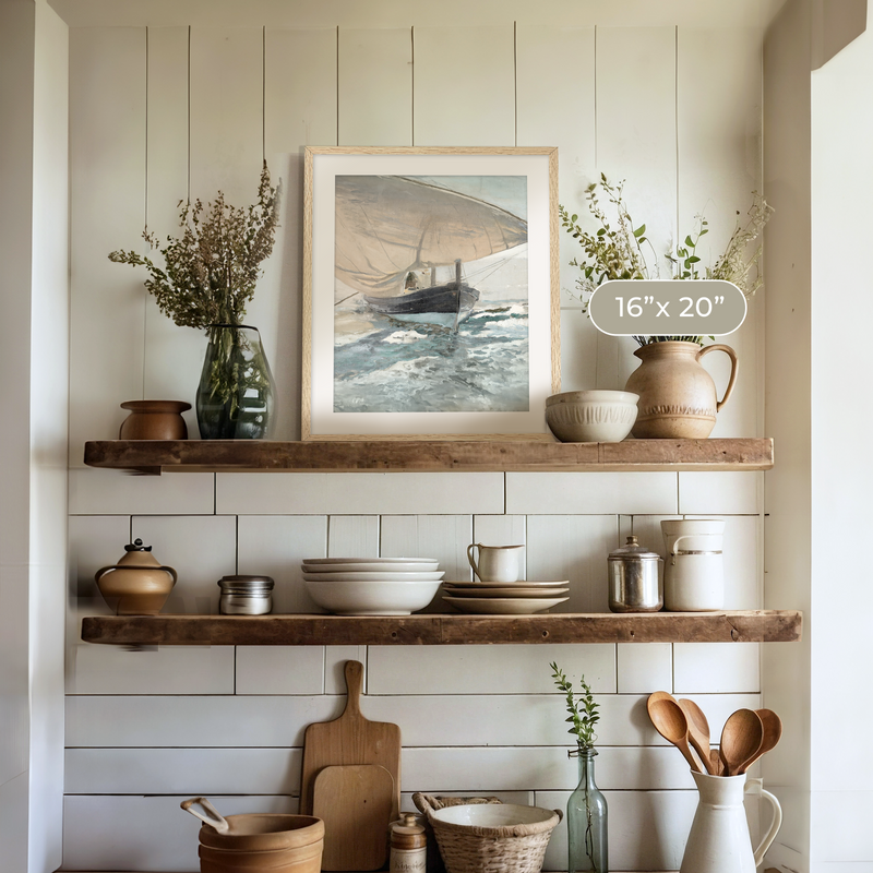 Vintage Sailboat Print - Sage and Rose Prints