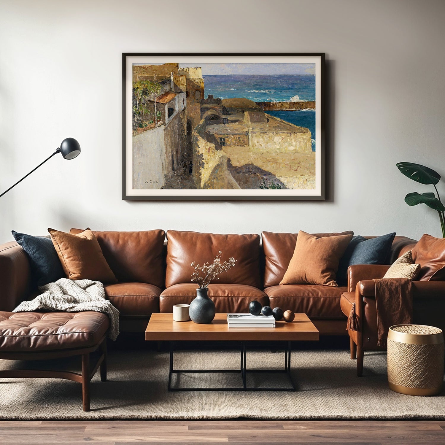 Coastal Mediterranean Village - Sage and Rose Prints