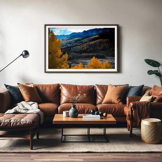 Burnt Orange and Royal Blue Colorado Mountain Photography - Sage and Rose Prints