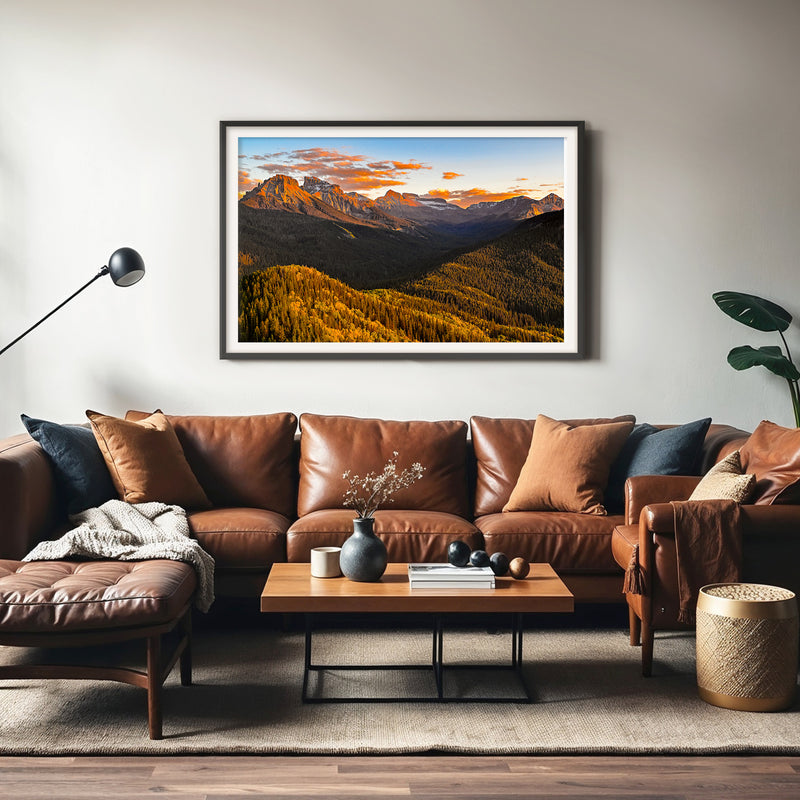 Vibrant Orange Mountain Photography - Sage and Rose Prints