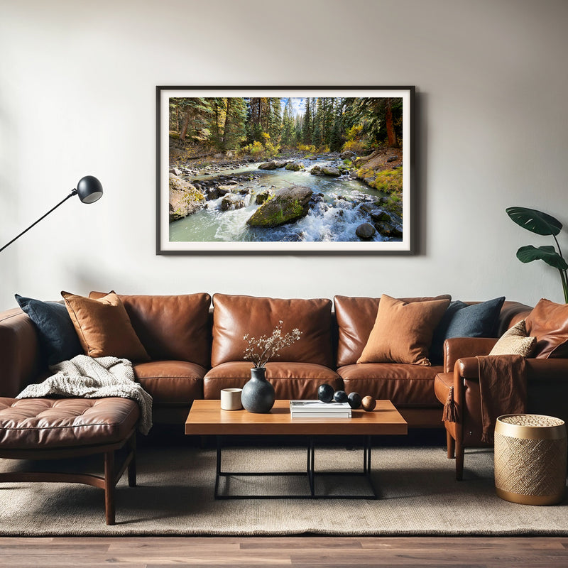 Vibrant Mountain River Photography - Sage and Rose Prints