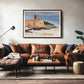 Post Impressionist Coastal Village - Sage and Rose Prints