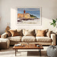 Post Impressionist Coastal Village - Sage and Rose Prints