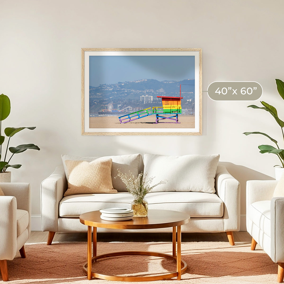 Rainbow Pride Life Guard Stand Beach Photo - Sage and Rose Prints