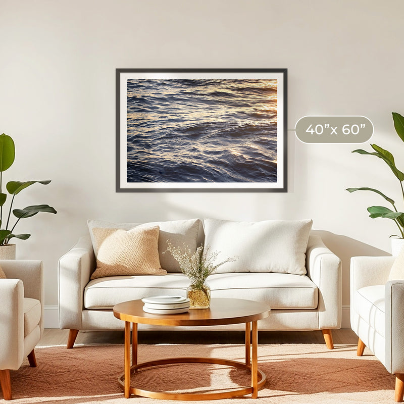 Sunset Ocean Waves Pattern Photo No1 - Sage and Rose Prints